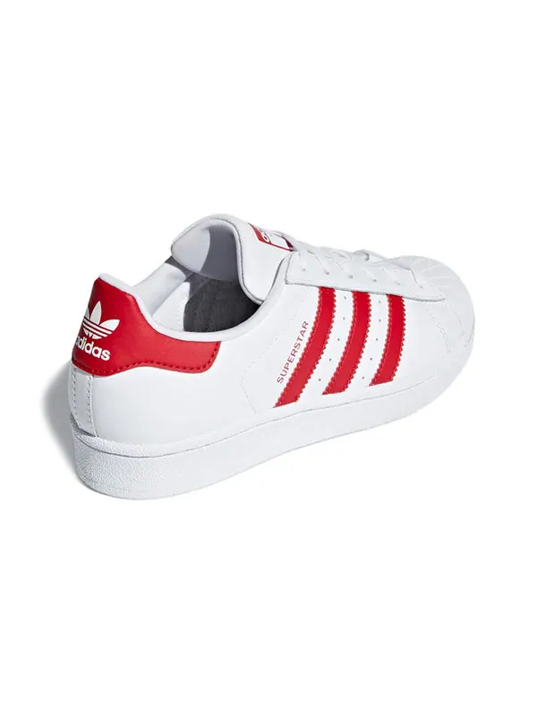 Кроссовки суперзвезда j Adidas — изображение 4 из 4, белый/красный