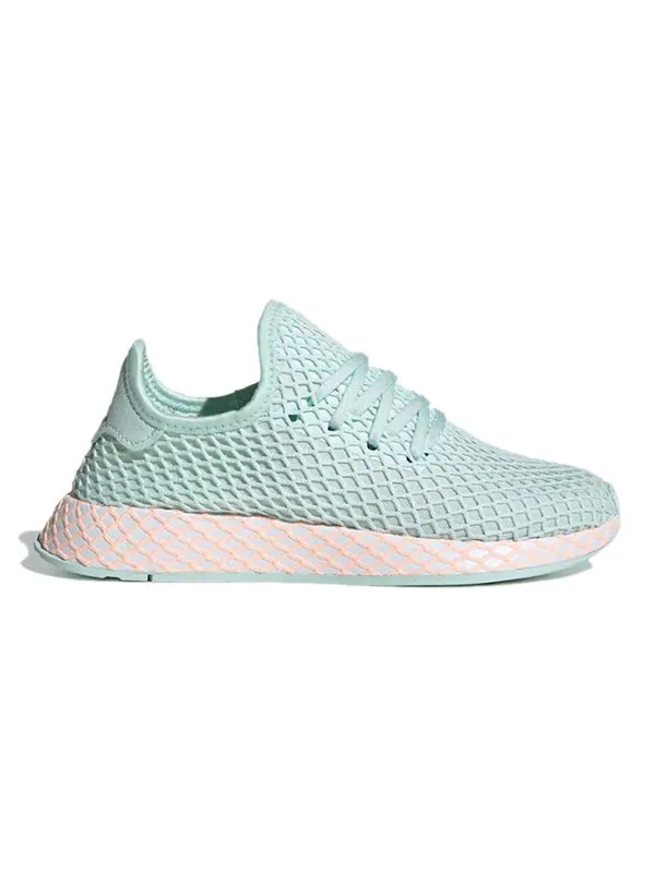 Кроссовки deerupt runner j Adidas — изображение 2 из 4, зеленый/белый