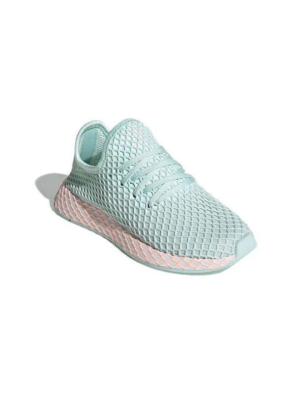 Кроссовки deerupt runner j Adidas — изображение 3 из 4, зеленый/белый