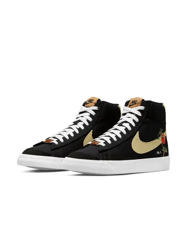 Кроссовки blazer mid '77 'pomegranate' Nike — изображение 3 из 4, черный//белый