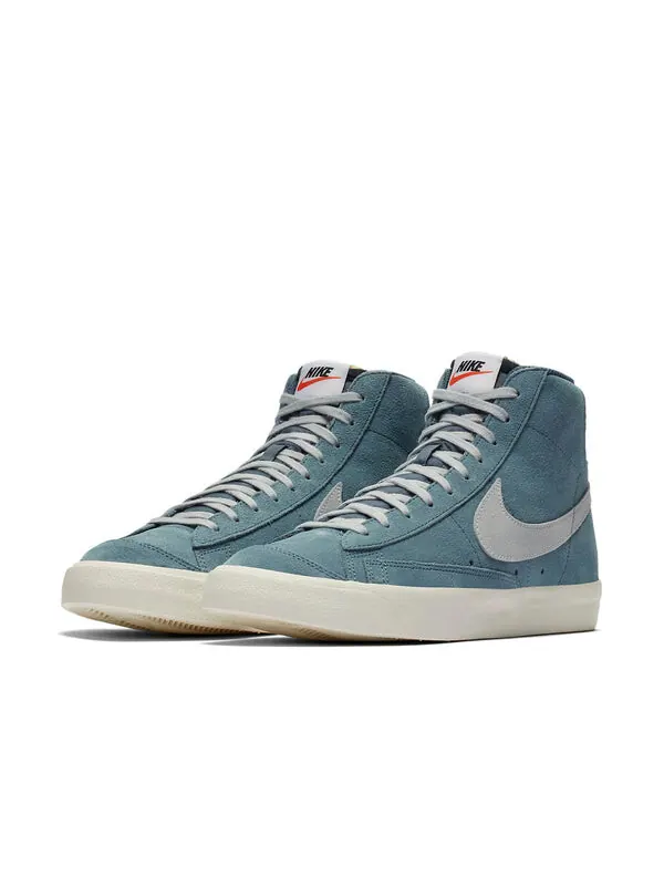 Кроссовки блейзер mid 77 замша Nike — изображение 3 из 4, серый/синий