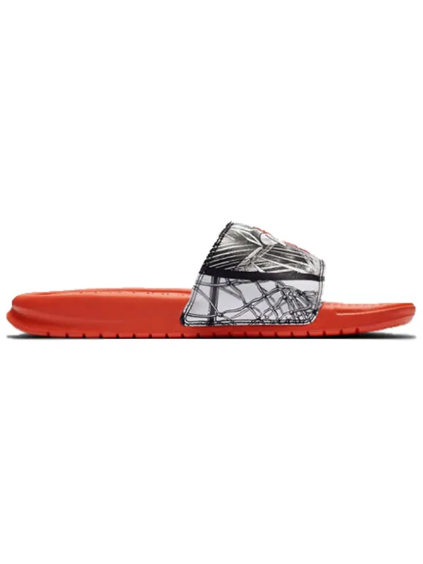 Тапочки benassi jdi print 'team orange' Nike — изображение 2 из 4, черный/белый/красный