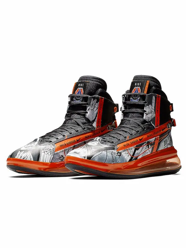 Кроссовки air max 720 saturn Nike — изображение 2 из 4, черный/оранжевый