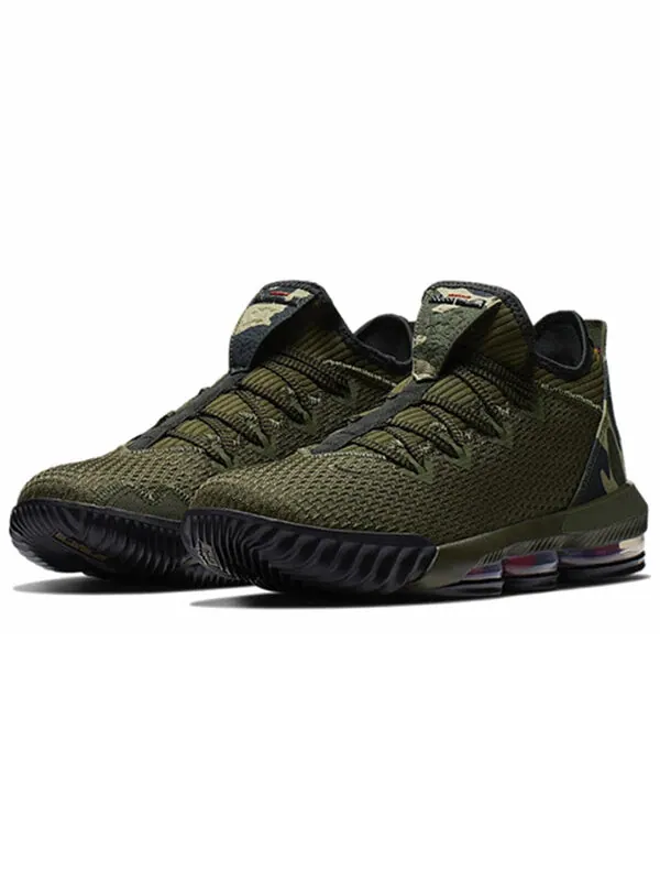 Кроссовки Nike LeBron 16 Low 'Camo' — изображение 2 из 4, оливковый зеленый