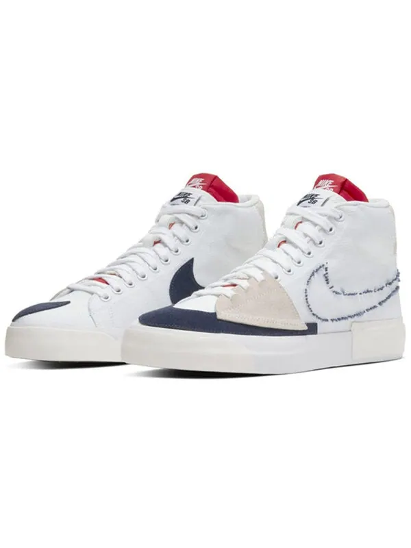 Кроссовки blazer mid sb edge 'hack pack white' Nike — изображение 4 из 4, белый/темно-синий