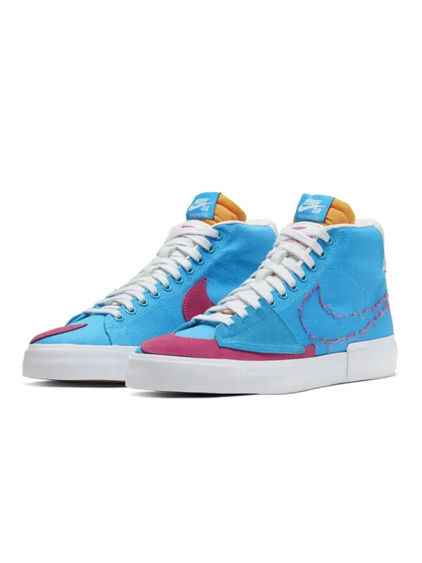 Кроссовки blazer mid sb edge 'hack pack blue' Nike — изображение 3 из 4, синий/белый