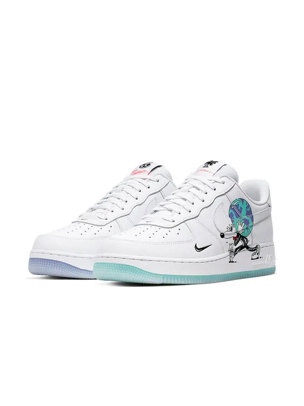Кроссовки x steven harrington air force 1 low flyleather qs Nike — изображение 3 из 4, белый/черный