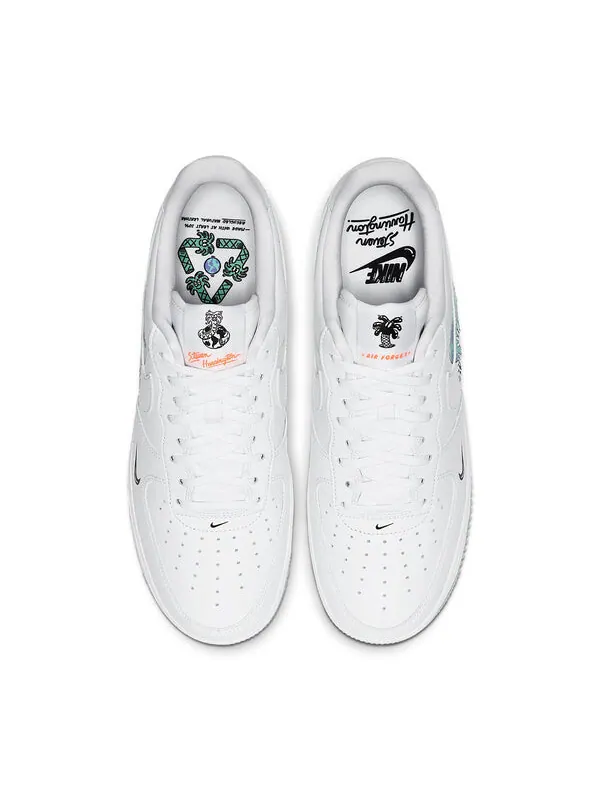 Кроссовки x steven harrington air force 1 low flyleather qs Nike — изображение 4 из 4, белый/черный