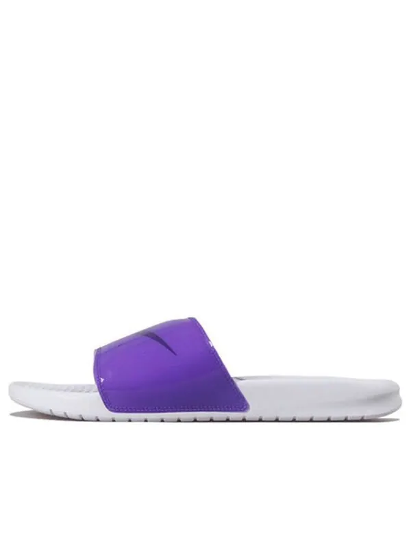 Тапочки benassi jdi print slide 'purple' Nike — изображение 1 из 4, фиолетовый/белый