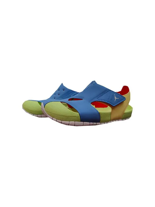 Сандалии клеш Air Jordan — изображение 3 из 4, синий/зеленый/желтый