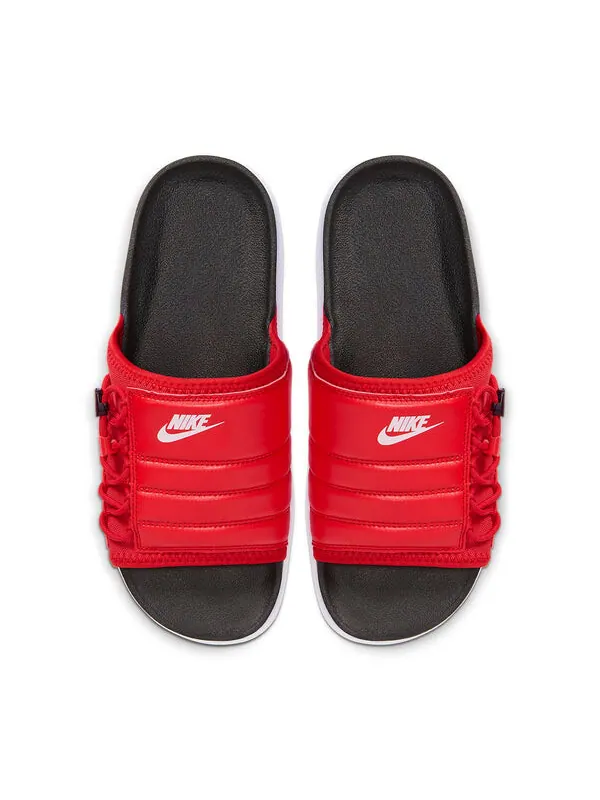 Тапочки asuna slide minimalistic shoe black red Nike — изображение 3 из 4, черный/красный
