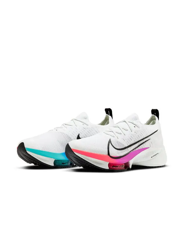 Кроссовки air zoom tempo next% flyknit Nike — изображение 3 из 4, белый/черный/фиолетовый