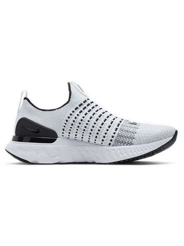 Кроссовки react phantom run flyknit 2 Nike — изображение 2 из 4, белый/черный-платиновый