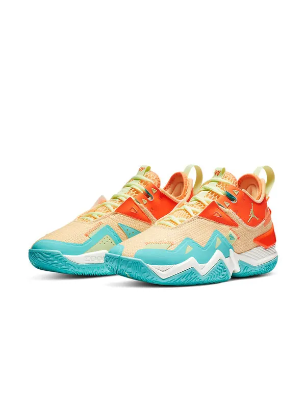 Кроссовки westbrook one take pf 'melon tint' Air Jordan — изображение 3 из 4, оранжевый/яркий/голубой