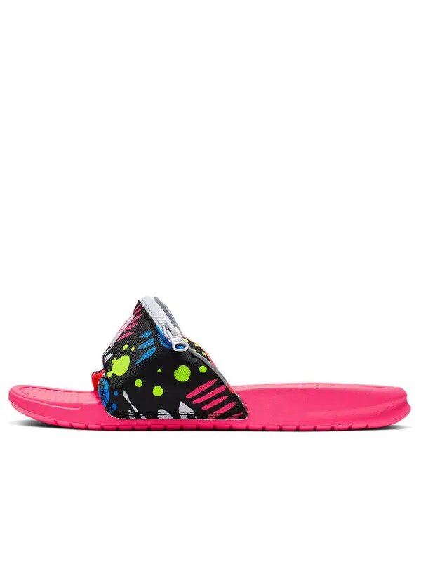 Тапочки benassi jdi print slide 'fanny pack' Nike — изображение 1 из 4, розовый/черный
