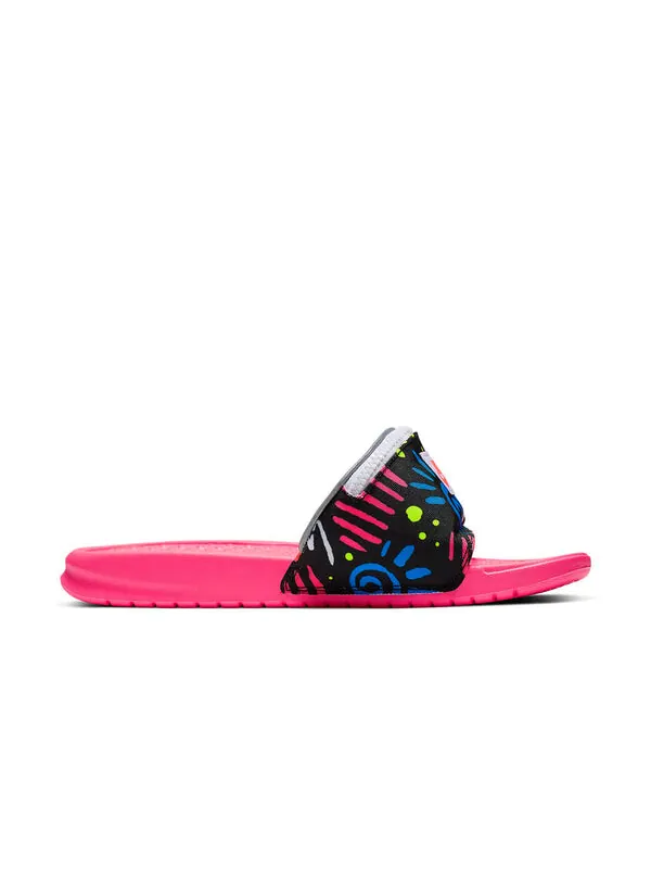Тапочки benassi jdi print slide 'fanny pack' Nike — изображение 2 из 4, розовый/черный