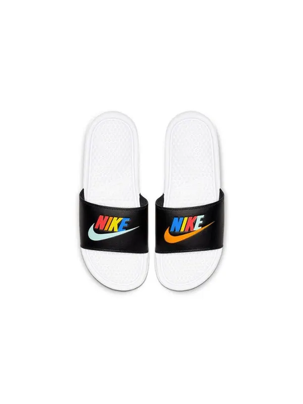 Тапочки benassi jdi mismatch 'black' Nike — изображение 3 из 4, черный/мульти--белый