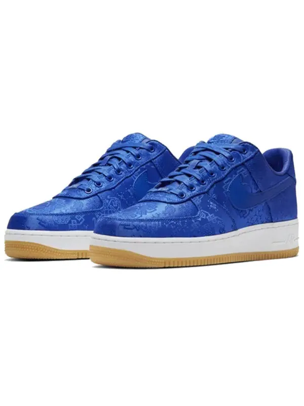 Кроссовки x clot air force 1 prm Nike — изображение 4 из 4, синий
