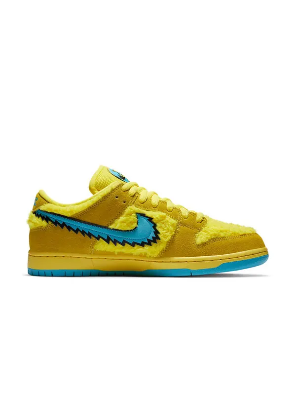 Кроссовки x thankful dead sb dunk low Nike — изображение 2 из 4, желтый/синий