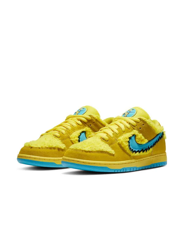 Кроссовки x thankful dead sb dunk low Nike — изображение 3 из 4, желтый/синий