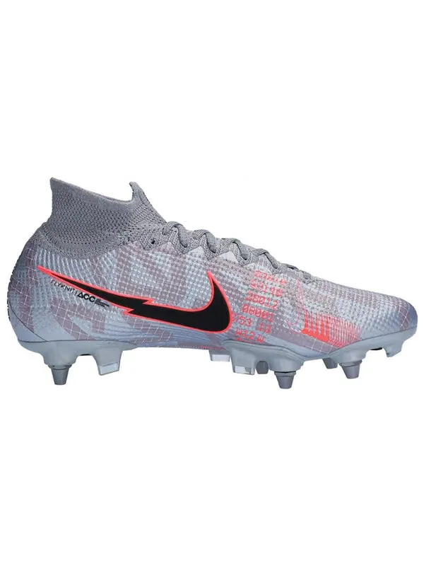 Кроссовки mercurial superfly 7 elite sg pro Nike — изображение 2 из 4, серый/розовый