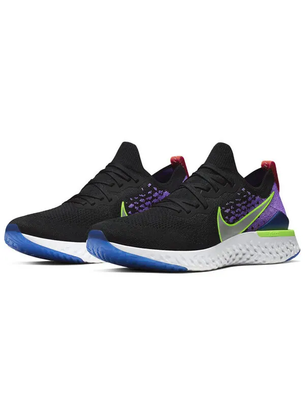 Кроссовки epic react flyknit 2 Nike — изображение 3 из 4, черный/серебристый-белый