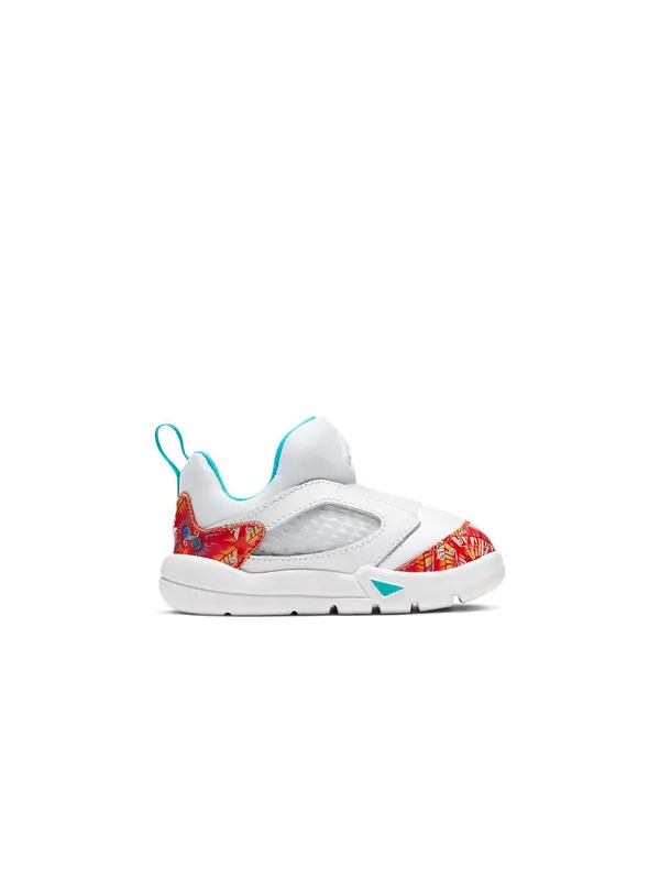 Кроссовки 5 ретро маленький флекс Air Jordan — изображение 2 из 4, белый/синий/красный
