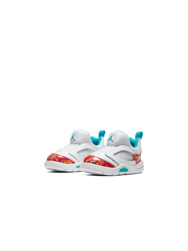 Кроссовки 5 ретро маленький флекс Air Jordan — изображение 3 из 4, белый/синий/красный