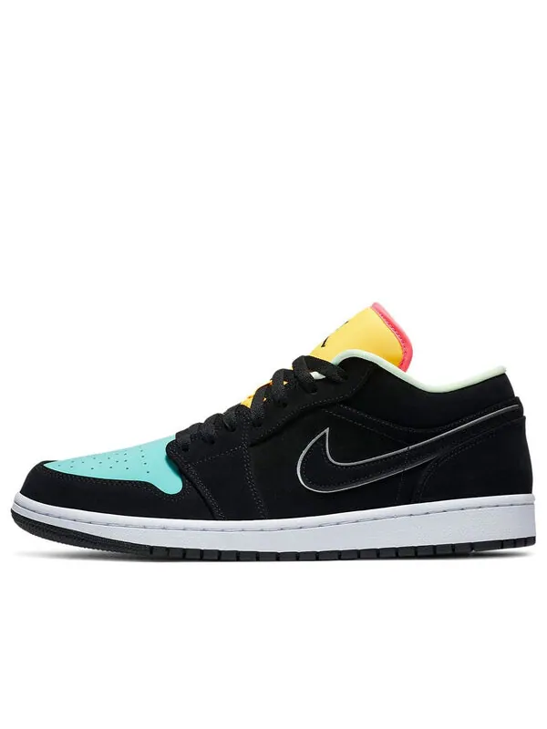 Кроссовки 1 low se Air Jordan — изображение 1 из 4, черный/зеленый/оранжевый