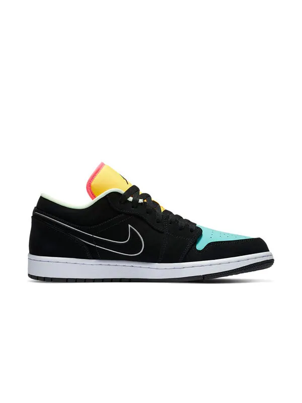 Кроссовки 1 low se Air Jordan — изображение 2 из 4, черный/зеленый/оранжевый