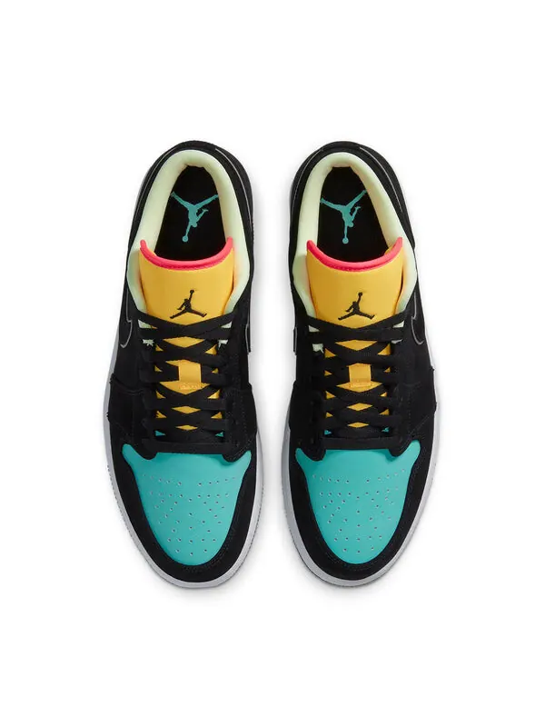 Кроссовки 1 low se Air Jordan — изображение 4 из 4, черный/зеленый/оранжевый
