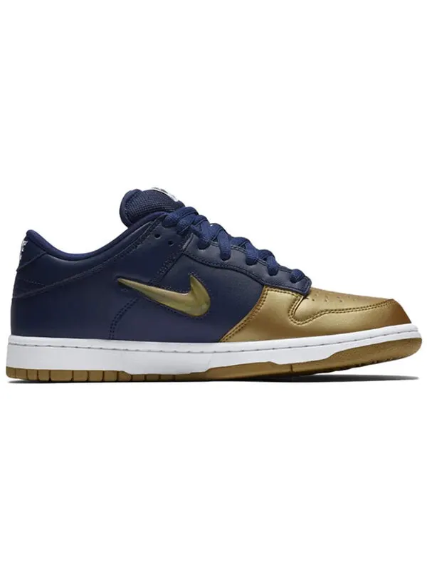 Кроссовки x supreme sb dunk low qs Nike — изображение 3 из 4, синий/золотистый