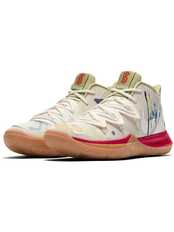 Кроссовки bandulu x kyrie 5 'embroidered splatters' Nike — изображение 4 из 4, бежевый