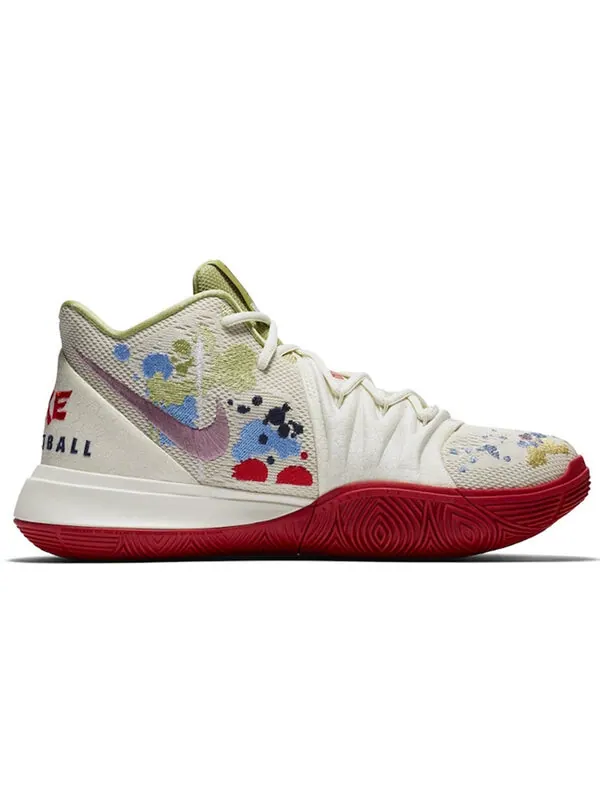 Кроссовки bandulu x kyrie 5 ep 'embroidered splatters' Nike — изображение 3 из 4, бежевый