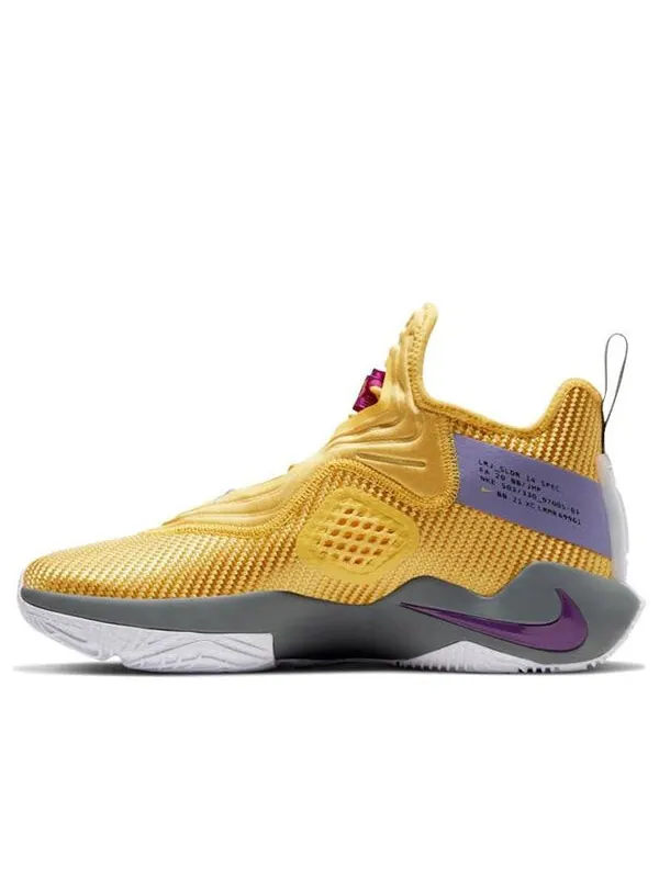 Кроссовки Nike LeBron Soldier 14 'Lakers' — изображение 1 из 4, желтый/фиолетовый