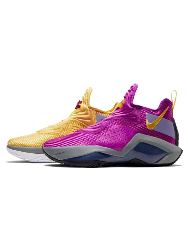 Кроссовки Nike LeBron Soldier 14 'Lakers' — изображение 3 из 4, желтый/фиолетовый
