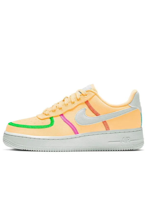 Кроссовки air force 1 '07 low lx 'stitched canvas - melon tint' Nike — изображение 1 из 3, зеленый/розовый