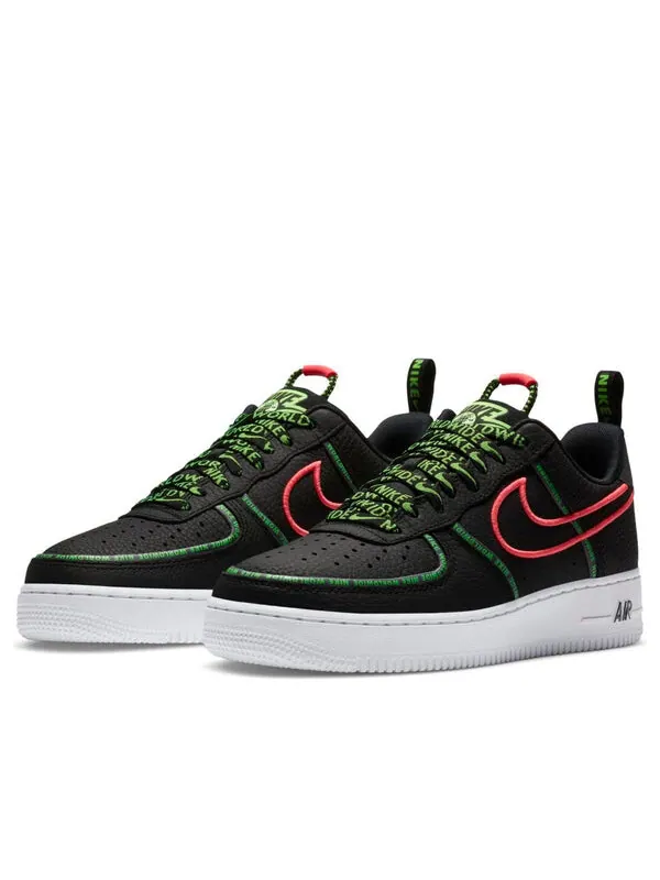 Кроссовки air force 1 '07 premium 'worldwide pack - black green strike' Nike — изображение 3 из 4, красный