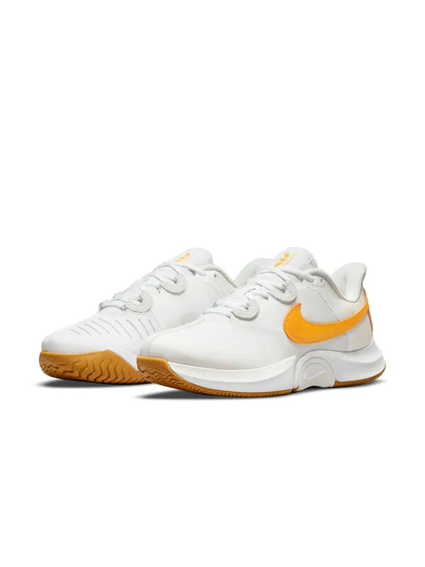 Кроссовки Court Air Zoom GP Turbo Nike — изображение 3 из 4, белый/оранжевый