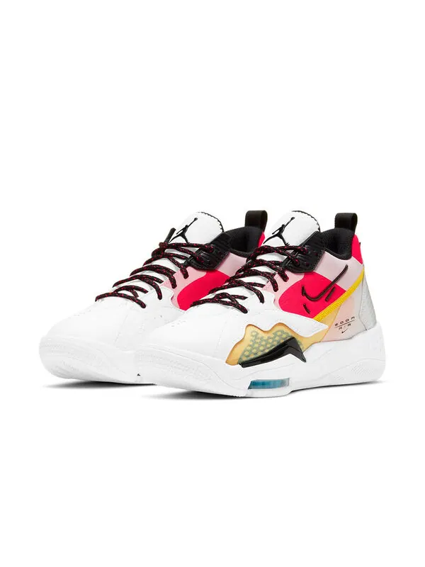 Кроссовки zoom '92 'white siren red university gold' Air Jordan — изображение 3 из 4, белый/красный/розовый