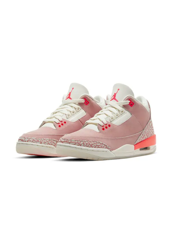 Кроссовки 3 retro 'rust pink' Air Jordan — изображение 3 из 4, розовый/белый