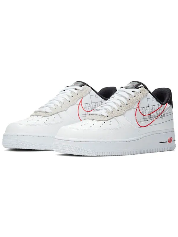 Кроссовки air force 1 низкие Nike — изображение 3 из 4, белый/черный-красный