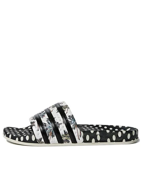 Тапочки (WMNS) adidas Adilette Slide 'Black White Silver' — изображение 1 из 4, черный