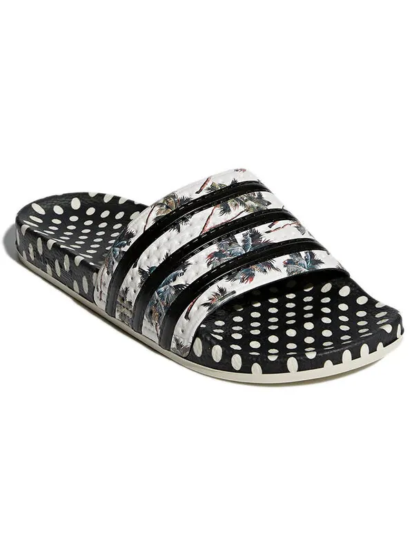 Тапочки (WMNS) adidas Adilette Slide 'Black White Silver' — изображение 3 из 4, черный