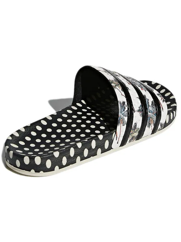 Тапочки (WMNS) adidas Adilette Slide 'Black White Silver' — изображение 4 из 4, черный