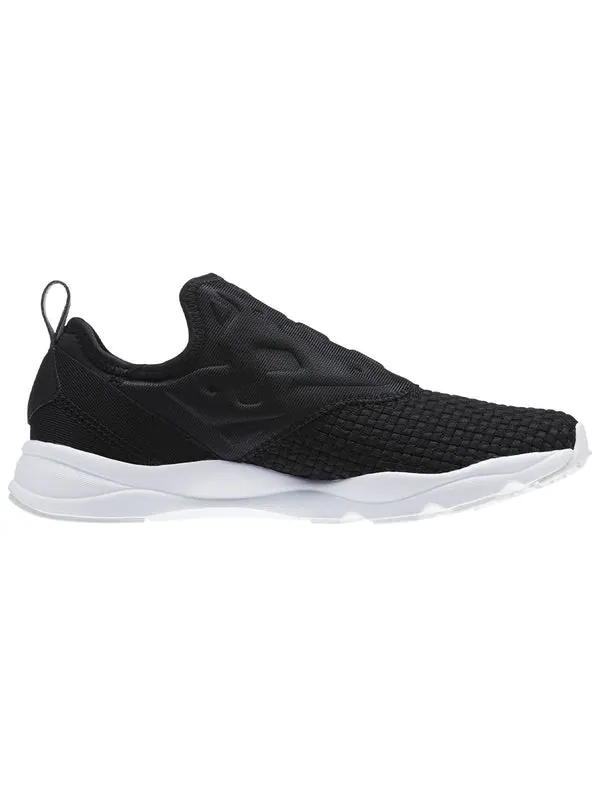 Кроссовки furylite slip on woven 'black' Reebok — изображение 2 из 4, черный/белый