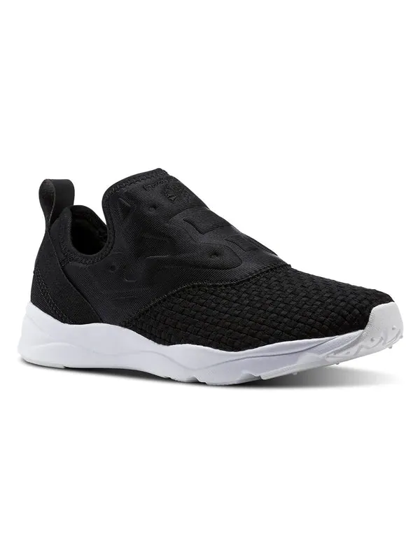 Кроссовки furylite slip on woven 'black' Reebok — изображение 3 из 4, черный/белый