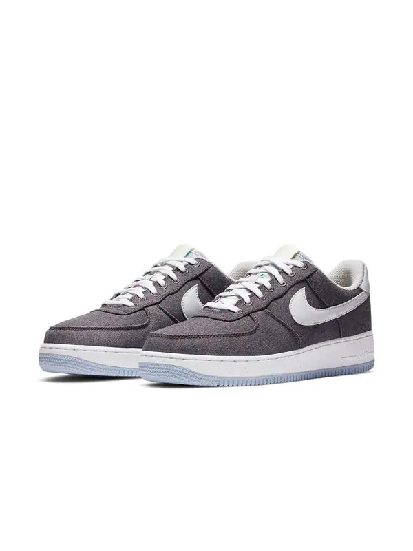Кроссовки air force 1 low '07 'recycled canvas pack - iron grey' Nike — изображение 3 из 4, серый/белый//синий