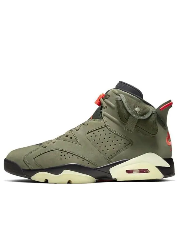 Кроссовки 6 retro x travis scott 'olive' Air Jordan — изображение 1 из 4, оливковый/-черный