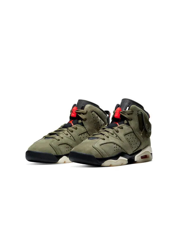 Кроссовки 6 ретро x travis scott Air Jordan — изображение 2 из 4, оливковый/-черный